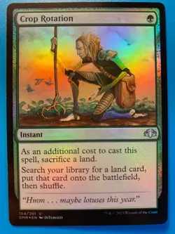 MTG 1x FOIL Crop Rotation # 154 Dominaria Remastered Magic the Gathering x1 NM - Image 1