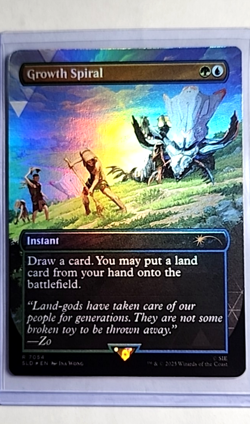 2025 MTG Magic The Gathering SLD Secret Lair Borderless Foil #7054 Growth Spiral - Image 1