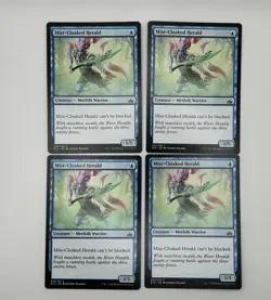 4x Mist-Cloaked Herald Playset - Rivals of Ixalan - Magic MTG 043/196 Common NM - Image 1