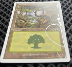 Mtg Forest Signed By Quinton Hoover 6th Edition - Image 2