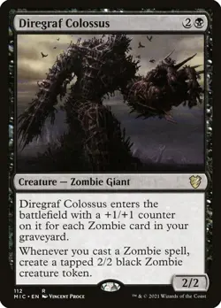 MIC DIREGRAF COLOSSUS 1x Rare Magic Midnight Hunt Commander MTG EX - Image 1