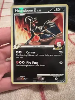 Pokemon Houndoom 65/111 Reverse Holo Rising Rivals LP - Image 1