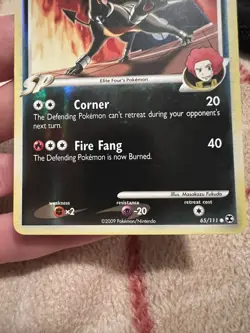 Pokemon Houndoom 65/111 Reverse Holo Rising Rivals LP - Image 2