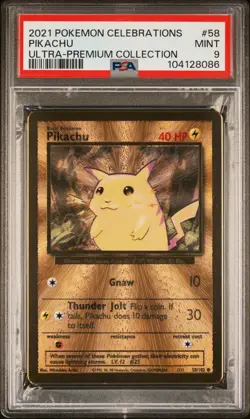 2021 POKEMON CELEBRATIONS - ULTRA-PREMIUM COLLECTION - PIKACHU - #58 - PSA 9 - Image 1