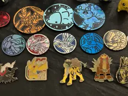 Pokemon Metal Pins, Plastic Coins, & Small Figurines Lot - Image 3