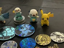Pokemon Metal Pins, Plastic Coins, & Small Figurines Lot - Image 5