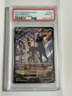 Pokemon TCG Umbreon V TG22/TG30 Swsh09 Trainer Gallery Brilliant Stars PSA 10 MT - Image 1