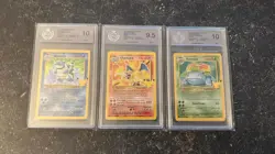 Pokemon Charizard Blastoise Venusaur Kanto Starter Celebrations English PGS PSA - Image 1