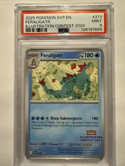 POKEMON SVP EN-SV BLACK STAR PROMO #213 FERALIGATR ILLUSTRATION CONTEST 2024 - Image 1