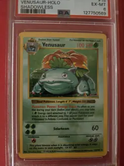 Pokemon Venusaur Shadowless Holo Base Set PSA 6 - Image 2