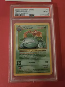 Pokemon Venusaur Shadowless Holo Base Set PSA 6 - Image 3