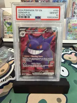 2024 GENGAR EX 193/162 ULTRA RARE FULL ART POKEMON TEMPORAL FORCES PSA 10 GEM MT - Image 1