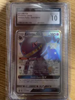 2019 Pokemon Banette GX #SV61 Hidden Fates CGC 10 - Image 1
