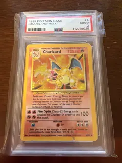 1999 Pokemon Game #4 Charizard-Holo PSA 2 GOOD 4/102 - Image 1