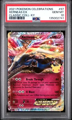 Xerneas EX 97 Celebrations Classic Collection Pokemon PSA 10 - Image 1