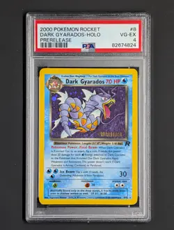 2000 POKEMON ROCKET DARK GYARADOS-HOLO PRERELEASE PSA 4 #8/82 - Image 1