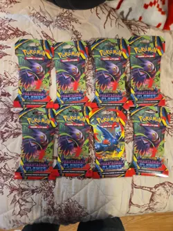 Pokemon TCG Mega Evolution Lot Of (8) Phantasmal Flames, Sleeved Booster Packs - Image 1