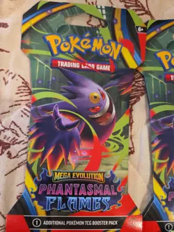 Pokemon TCG Mega Evolution Lot Of (8) Phantasmal Flames, Sleeved Booster Packs - Image 2