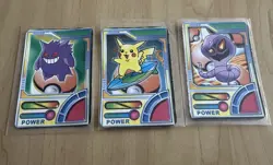 1990s Pokemon Pocket Monsters Holo Prism Vending Stickers POWER - Image 2