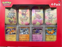 Pokemon Scarlet & Violet 151 Mini Tins 4pack with 4 Promos Sam’s Exclusive New - Image 1