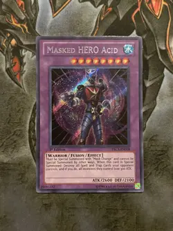| Yugioh Masked HERO Acid PRC1-EN018 Secret 2012 Premium Collection NM- ?? | - Image 1