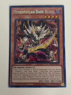 Yugioh Mementotlan Dark Blade - 1st Edition Prismatic Secret Rare NM - Free Holo - Image 1