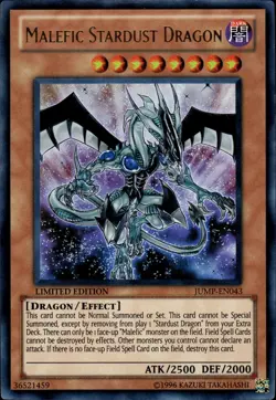 Malefic Stardust Dragon - Ultra Rare Limited Edition JUMP-EN043 - LP - YuGiOh - Image 1