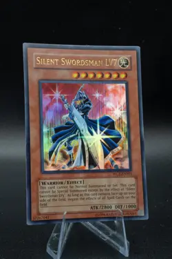 Yugioh! Silent Swordsman LV7 WC5-EN001 Ultra Rare Unlimited LP Light Play HOLO + - Image 1