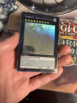 (Mc) Yugioh! Number 92: Heart-eartH Dragon - CBLZ-EN045 - Ghost Rare 1st Ed VLP - Image 2