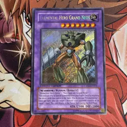 Yugioh Elemental Hero Grand Neos CT04-EN001 Limited Edition Secret Rare LP - Image 1
