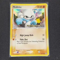 Meditite - 55/106 - Reverse Holo - Common - EX Emerald - Pokemon Card - HP - Image 1