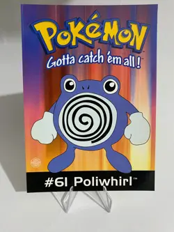Poliwhirl Pokemon Vintage Post Card 1995 - 2000 blank English 15x10,5 cm - Image 1