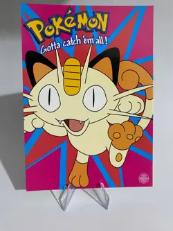 Meowth Pokemon Vintage Post Card 1995 - 2000 blank English 15x10,5 cm - Image 1