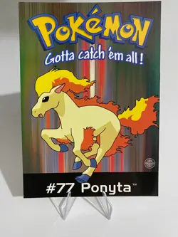 Ponyta Pokemon Vintage Post Card 1995 - 2000 blank English 15x10,5 cm - Image 1