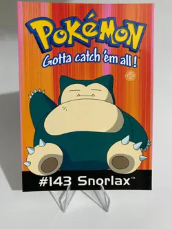 Snorlax Pokemon Vintage Post Card 1995 - 2000 blank English 15x10,5 cm - Image 1