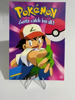 Ash Pokemon Vintage Post Card 1995 - 2000 blank English 15x10,5 cm - Image 1