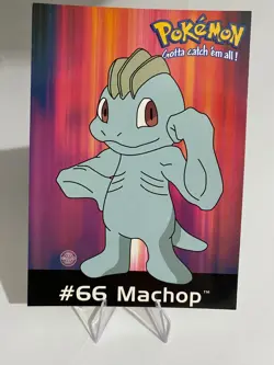 Machop Pokemon Vintage Post Card 1995 - 2000 blank English 15x10,5 cm - Image 1