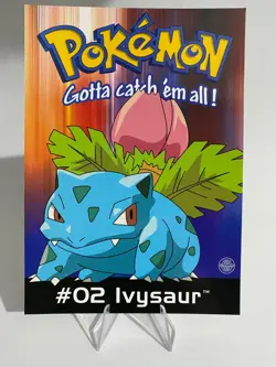 Ivysaur Pokemon Vintage Post Card 1995 - 2000 blank English 15x10,5 cm - Image 1