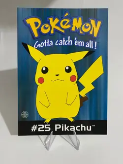 Pikachu Pokemon Vintage Post Card 1995 - 2000 blank English 15x10,5 cm - Image 1