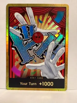 DON!! Card Gold Foil Stage Curtain Hands Design English Your Turn +1000 One Piec - Image 1