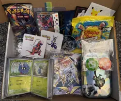 Pokemon TCG Card Christmas Xmas Gift Surprise Box Unopened Pack Ex Sleeves New - Image 1