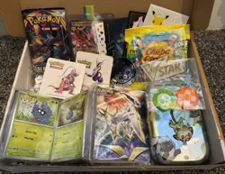 Pokemon TCG Card Christmas Xmas Gift Surprise Box Unopened Pack Ex Sleeves New - Image 2