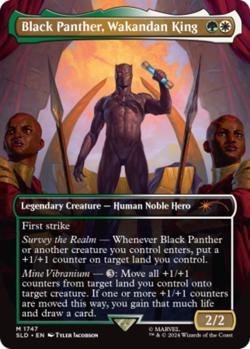 MTG Black Panther, Wakandan King, NM-Mint, English Secret Lair Drop Series - Image 1