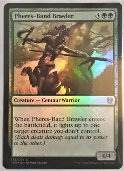 MTG Magic The Gathering Theros Beyond PHERES-BAND BRAWLER 193/254, FOIL, NM - Image 1