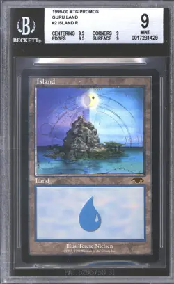 Magic MTG Promo GURU Basic Land Island BGS 9 - 9.5 9 9.5 9 Q++ NEAR MINT NM - Image 1