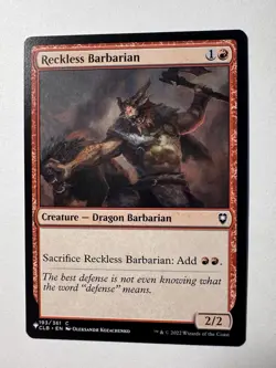 Reckless Barbarian NM/M MTG - The List Reprints (Battle for Baldur's Gate) 193 - Image 1
