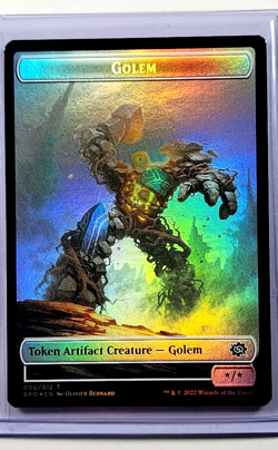 2022 Magic the Gathering BRO Brothers' War Foil Token Golem / Powerstone - Image 1