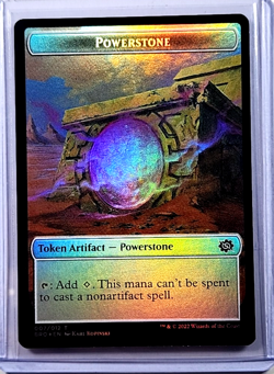 2022 Magic the Gathering BRO Brothers' War Foil Token Golem / Powerstone - Image 2
