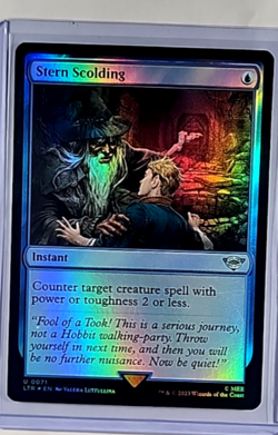2023 MTG Magic The Gathering LOTR Lord of the Rings Foil #71 Stern Scolding LP - Image 1
