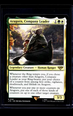 2023 MTG Magic the Gathering LOTR Lord of the Rings #191 Aragorn Company Leader - Image 1